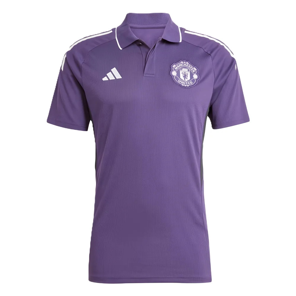 '25-'26 Man Utd Polo Shirt (Aurora Plum) Polyester Manchester United Made By: Adidas Men's Purple Xxl