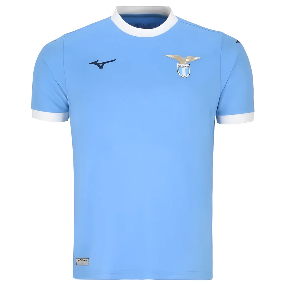 '25-'26 Lazio Home Shirt Polyester Made By: Mizuno Men's Blue Medium