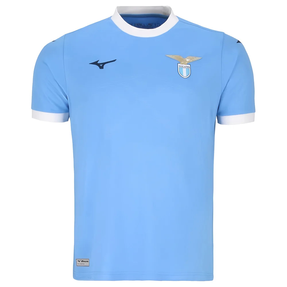 '25-'26 Lazio Home Shirt (Kids) Polyester Made By: Mizuno Unisex Kids Blue Extra Large