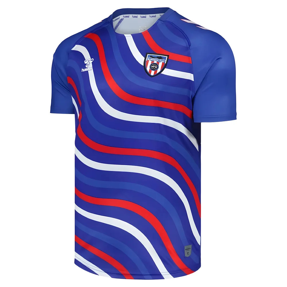 '25-'26 Sunderland Away Pre-Match Jersey (Blue) - Kids Polyester Made By: Hummel Unisex Kids Blue Large