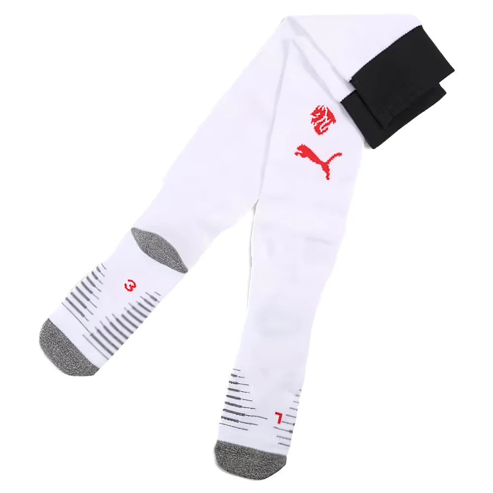'25-'26 Ac Milan Away Socks (White) Adults Polyester Made By: Puma Unisex White Small