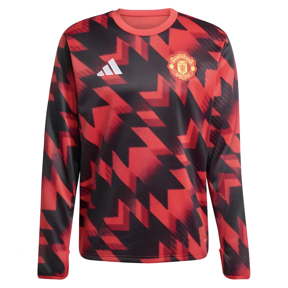 '25-'26 Man Utd Pre-Match Warm Top (Red) Polyester Manchester United Made By: Adidas Men's Red Xxl