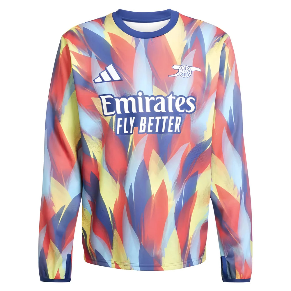 '25-'26 Arsenal Pre-Match Warm Top (Victory ) Polyester Made By: Adidas Men's Blue Large