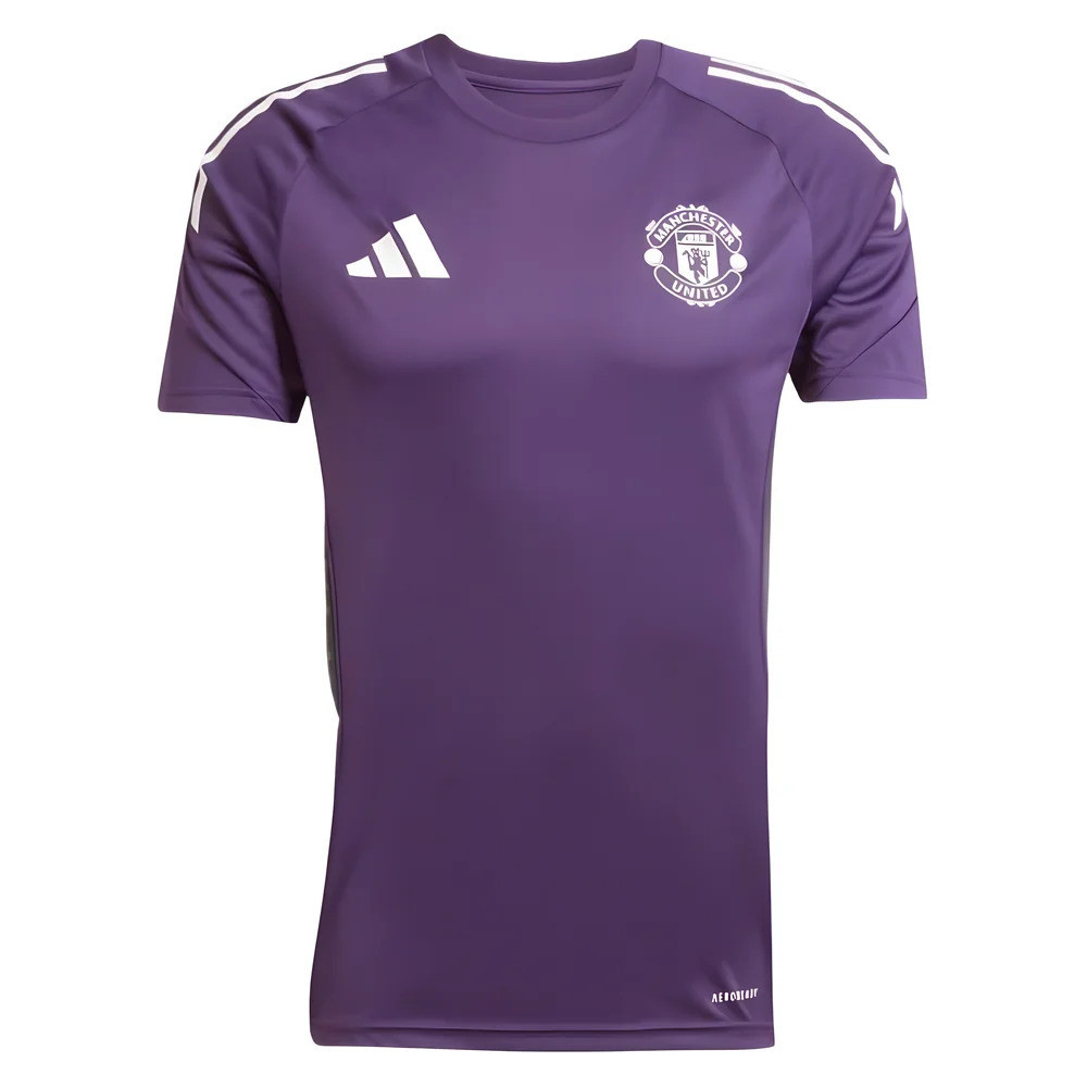 '25-'26 Man Utd Training Jersey (Aurora Plum) Polyester Manchester United Made By: Adidas Men's Purple Small