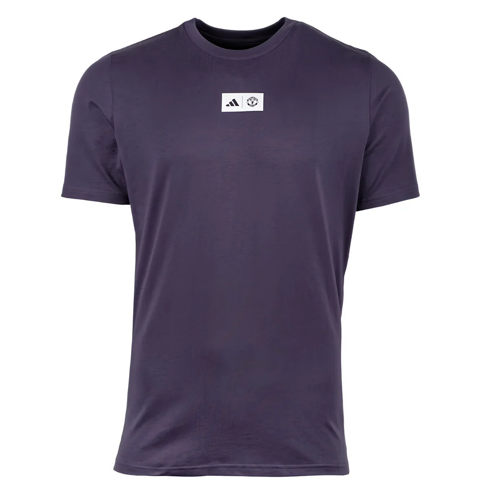 '25-'26 Man Utd Seasonal Graphic Tee (Trace ) Polyester Manchester United Made By: Adidas Men's Purple Xxl