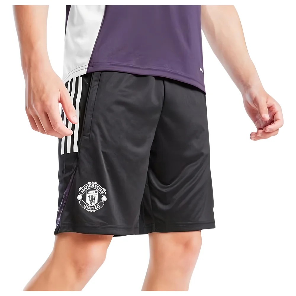 '25-'26 Man Utd Training Shorts (Black) - Kids 22 Waist Polyester Manchester United Made By: Adidas Unisex Kids Black 28 Waist