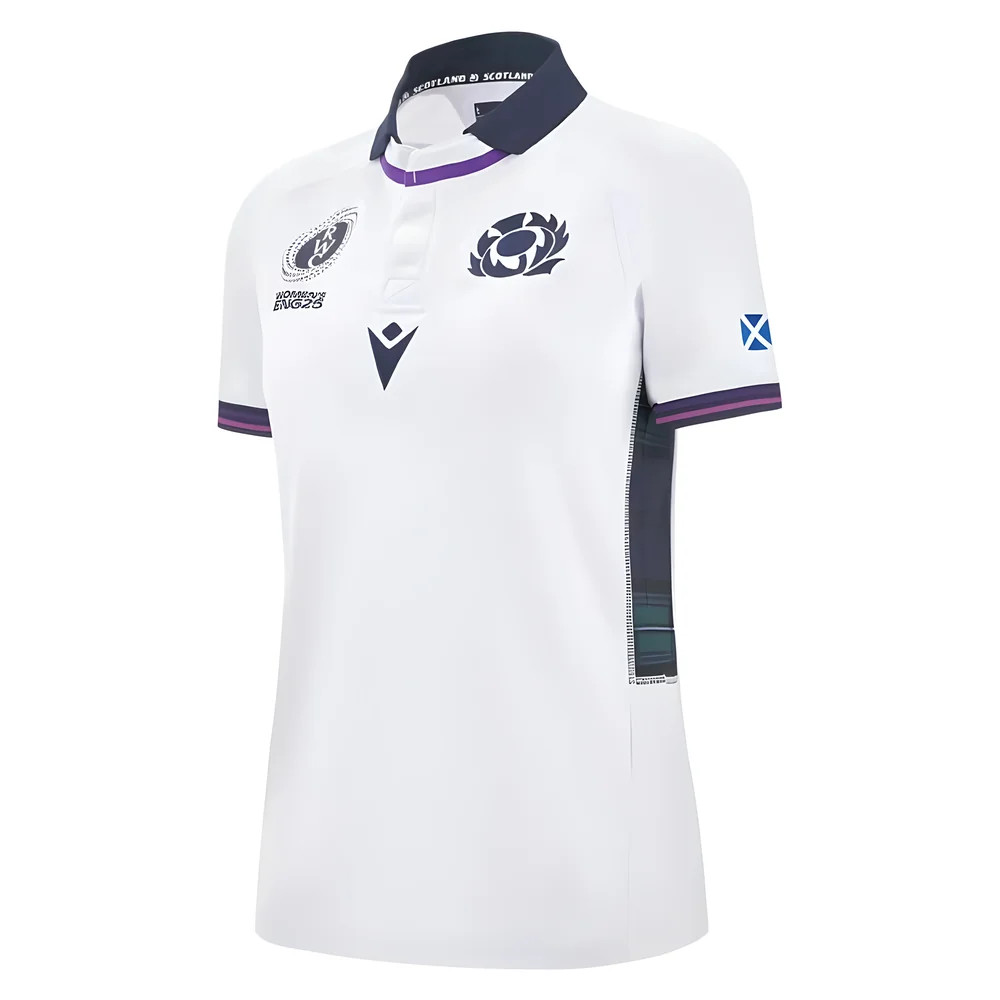 '25-'26 Scotland Away Wrwc Rugby Shirt () Polyester Made By: Macron Women's White Xxl