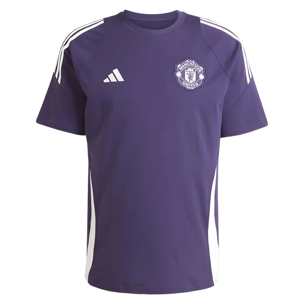 '25-'26 Man Utd Training Tee (Aurora Plum) Polyester Manchester United Made By: Adidas Men's Purple Large