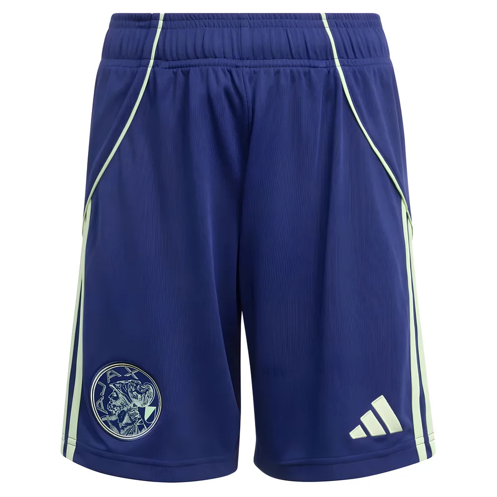 '25-'26 Ajax Away Shorts (Night Sky) - Kids Polyester Made By: Adidas Unisex Kids Navy 30 Waist
