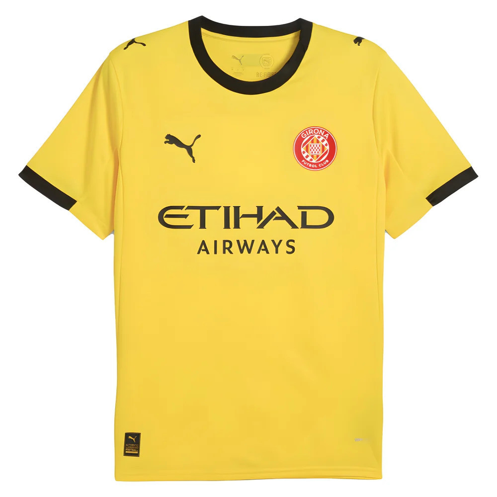 '25-'26 Girona Away Shirt Polyester Made By: Puma Men's Yellow Medium