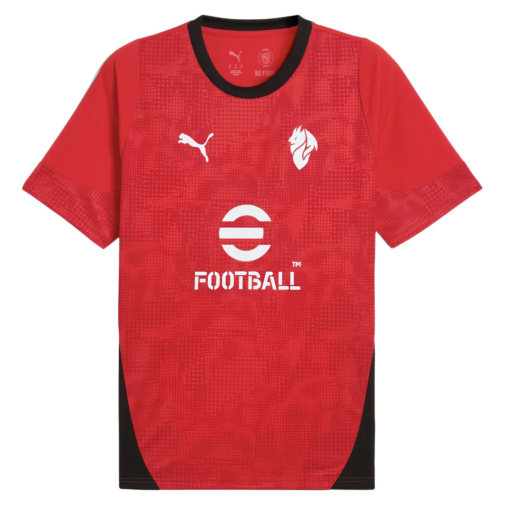 '25-'26 Ac Milan Training Jersey (Red) Polyester Made By: Puma Men's Red 3XL