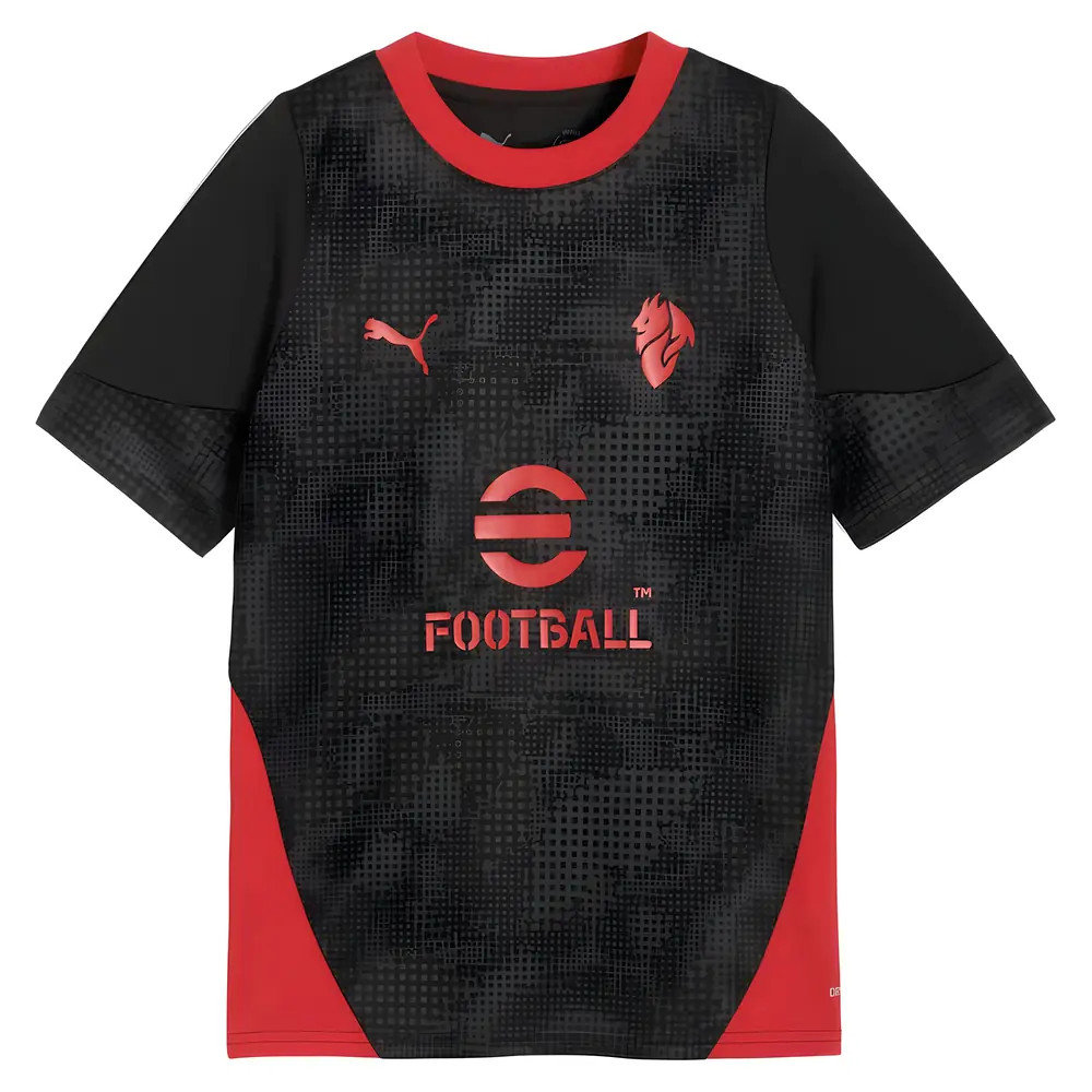 '25-'26 Ac Milan Training Jersey (Black) - Kids Polyester Made By: Puma Unisex Kids Black Size 9-10
