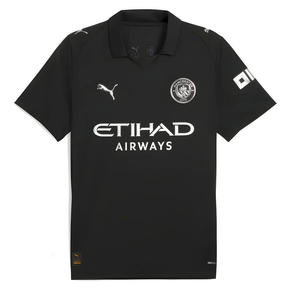 '25-'26 Man City Away Shirt Polyester Manchester City Made By: Puma Men's Black Large