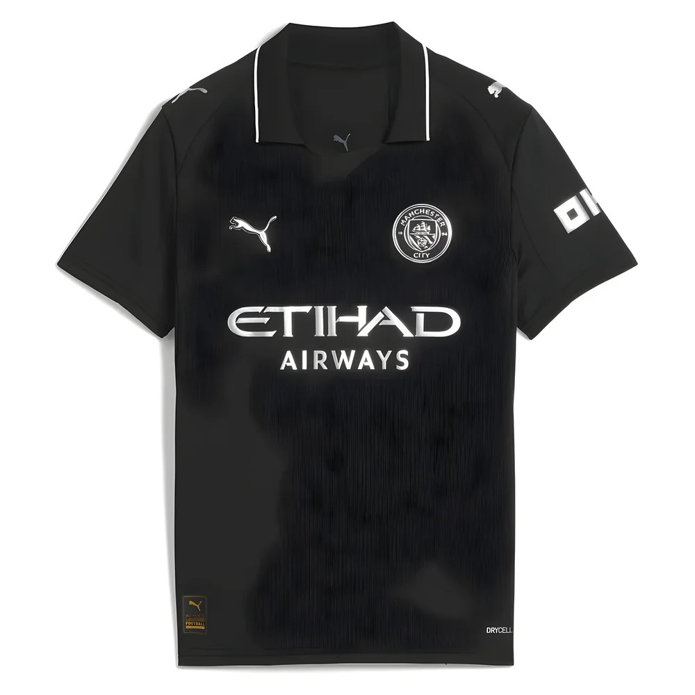 Puma Manchester City 25/26 Kids Away Shirt Black/Sky Blue - Image 5