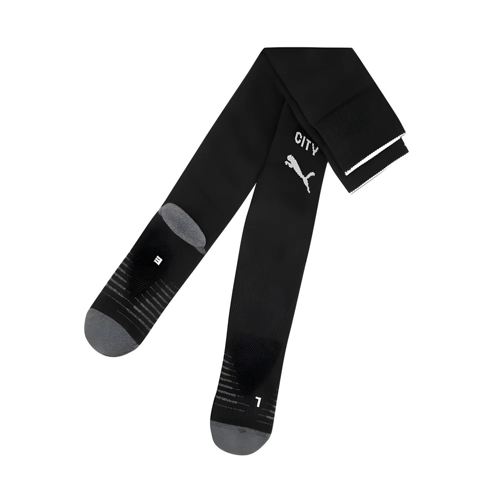 '25-'26 Man City Away Socks (Black) Adults Polyester Manchester City Made By: Puma Unisex Black Small