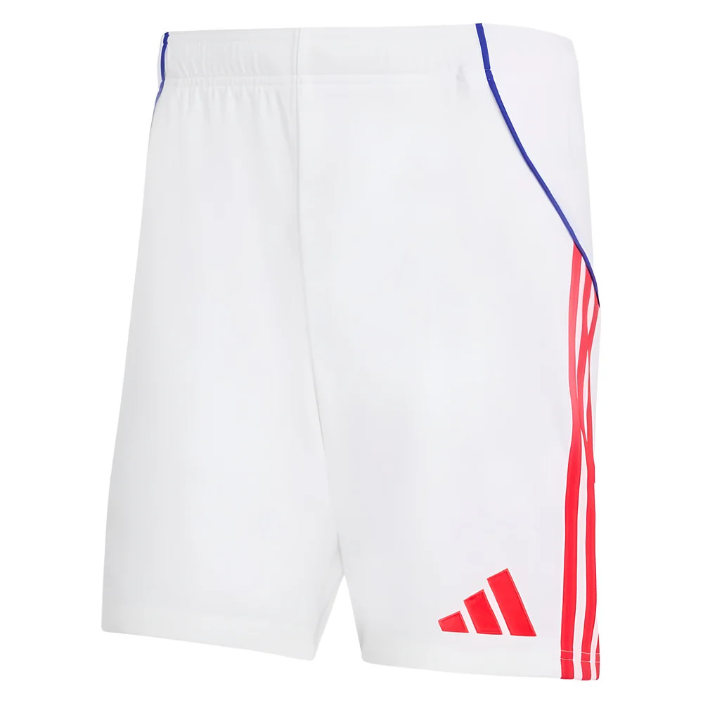 '25-'26 Olympique Lyon Home Shorts (White) Polyester Made By: Adidas Men's White Extra Large