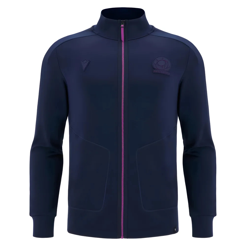 '25-'26 Scotland Rugby Anthem Jacket (Navy) Polyester Made By: Macron Men's Navy Small