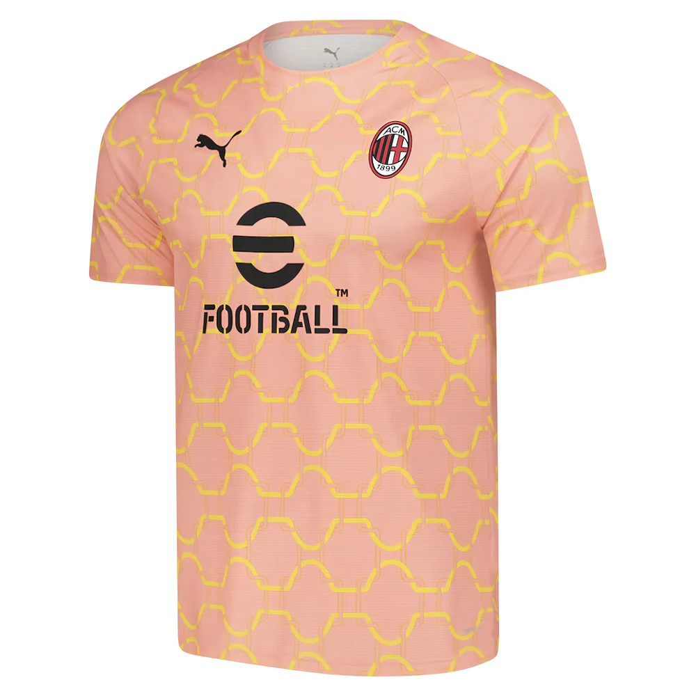 '25-'26 Ac Milan Warm Up Jersey ( Fruit) Polyester Made By: Puma Men's Pink Xxl