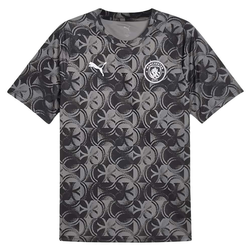'25-'26 Man City Warm Up Jersey (Black) Toddler's Polyester Manchester City Made By: Puma Unisex Toddler Black Medium