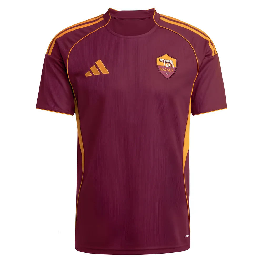 '25-'26 As Roma Home Shirt Polyester Made By: Adidas Men's Red Large