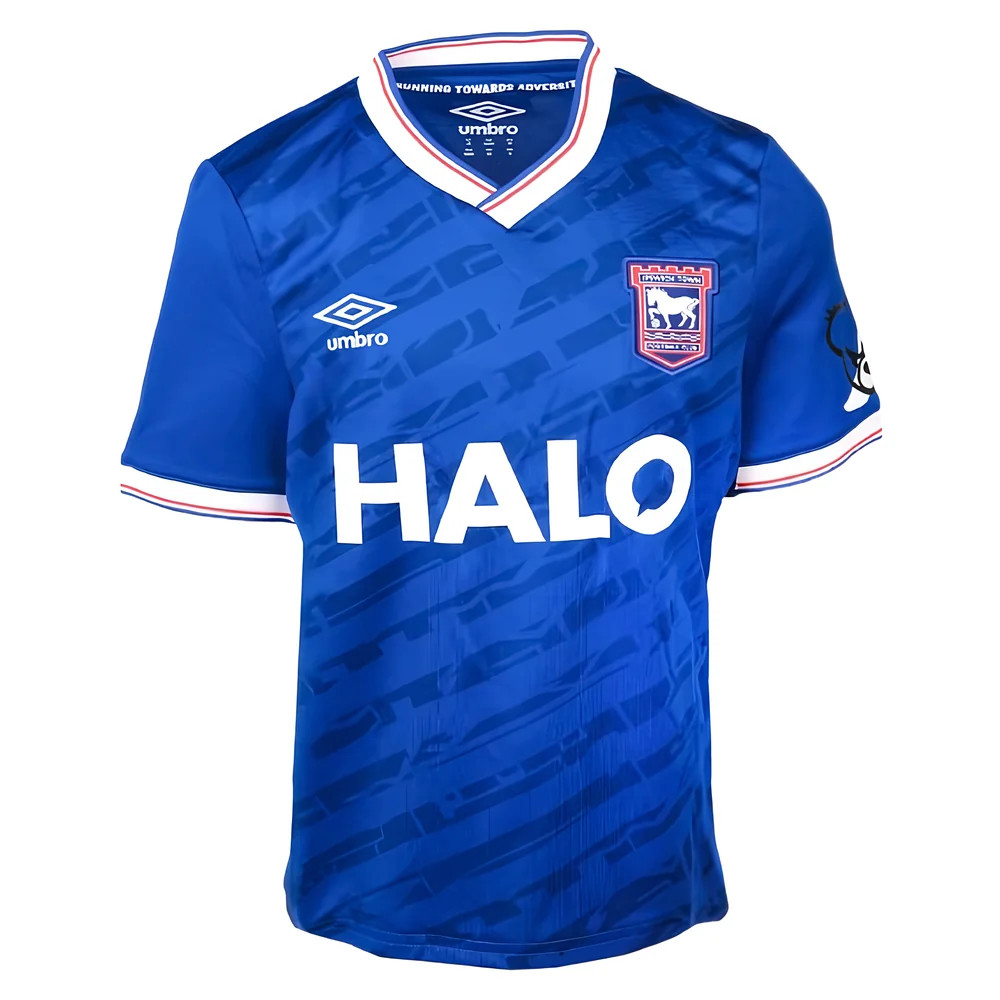 '25-'26 Ipswich Town Home Shirt - Kids Polyester Made By: Umbro Unisex Kids Blue Medium