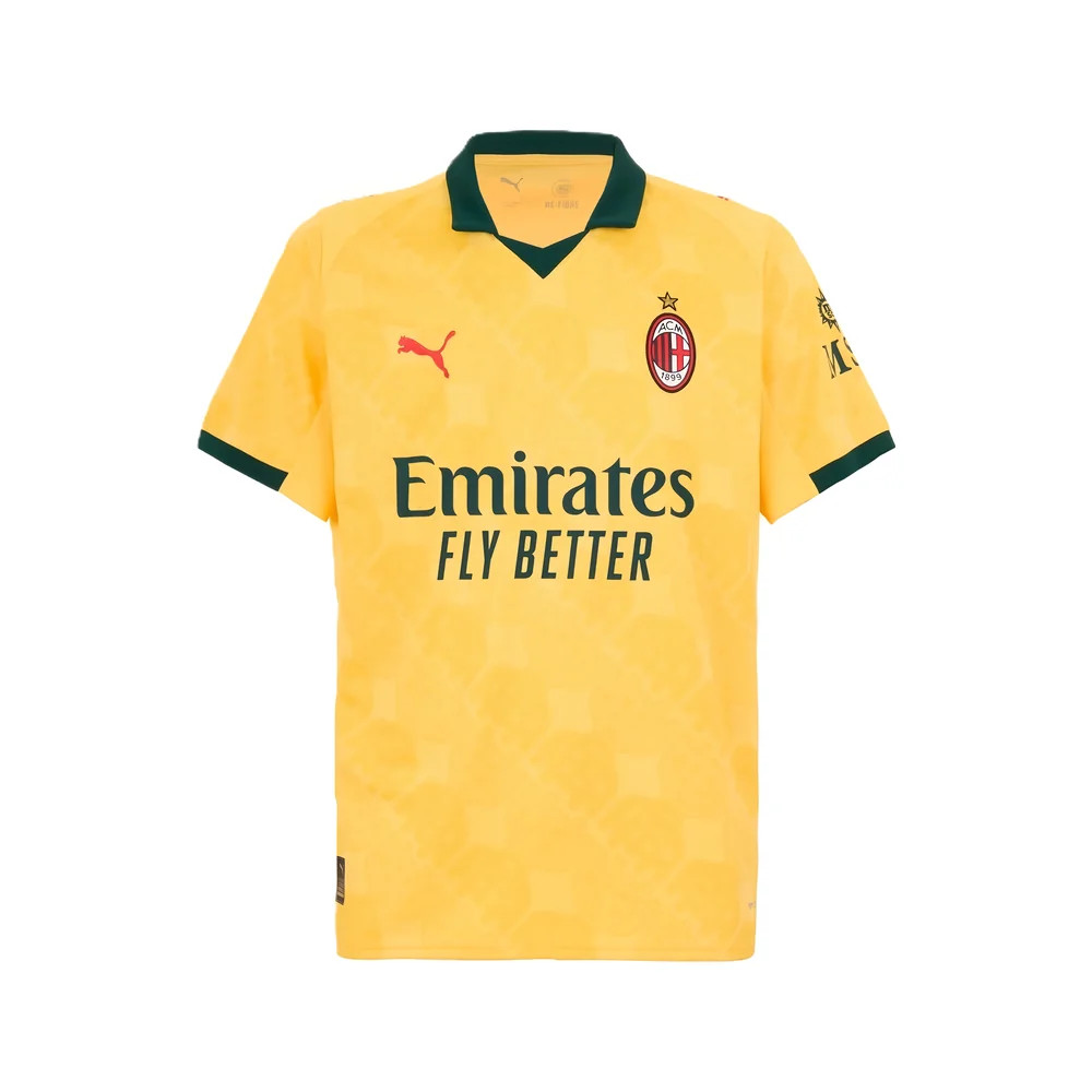 '25-'26 Ac Milan Third Shirt Polyester Made By: Puma Men's Yellow Large