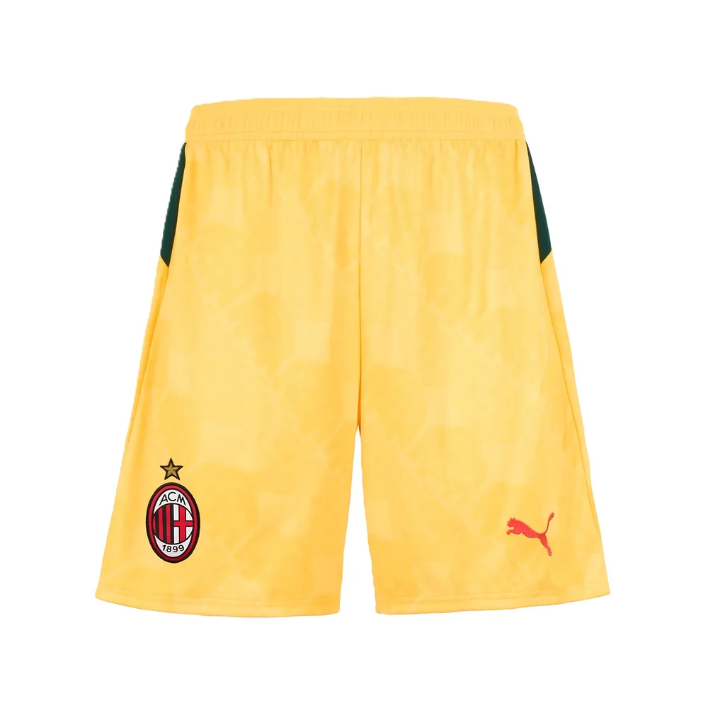'25-'26 Ac Milan Third Shorts (Yellow) Polyester Made By: Puma Men's Yellow Small
