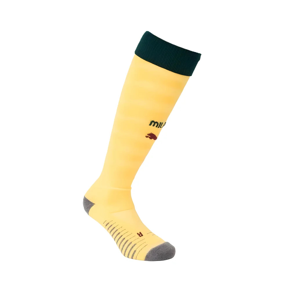 '25-'26 Ac Milan Third Socks (Yellow) Adults Polyester Made By: Puma Unisex Yellow Small