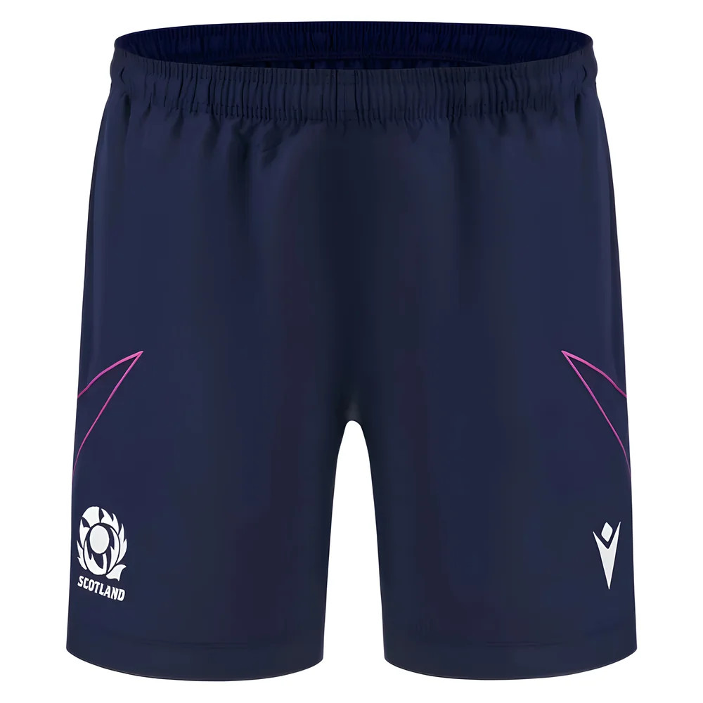 '25-'26 Scotland Rugby Training Bermuda Shorts (Navy) Polyester Made By: Macron Men's Navy Xxl