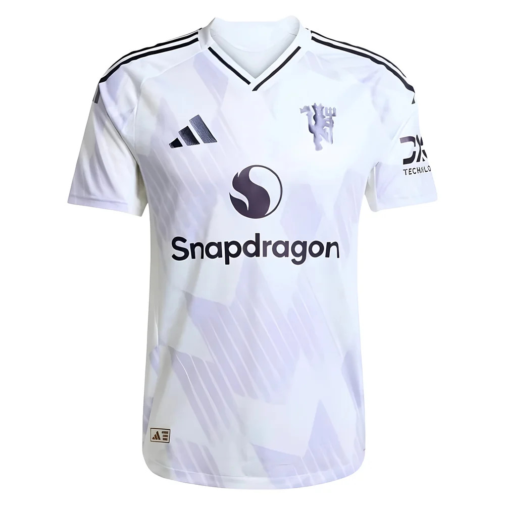 '25-'26 Man Utd Authentic Away Shirt Polyester Manchester United Made By: Adidas Men's White Medium