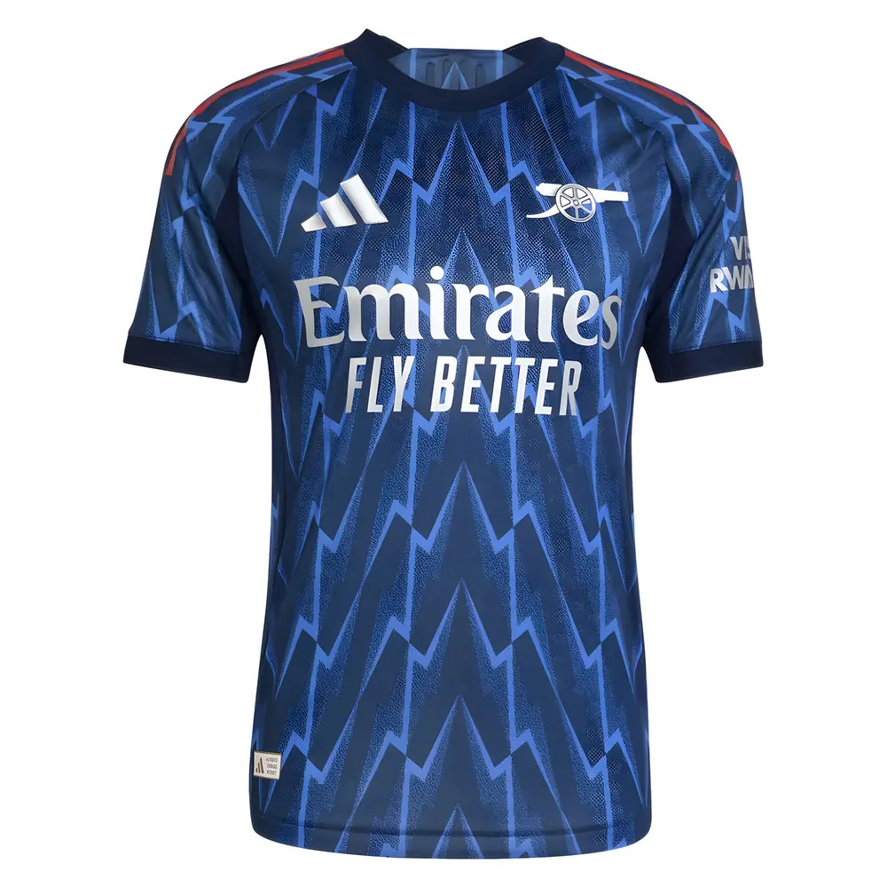 '25-'26 Arsenal Authentic Away Shirt Polyester Made By: Adidas Men's Blue Small