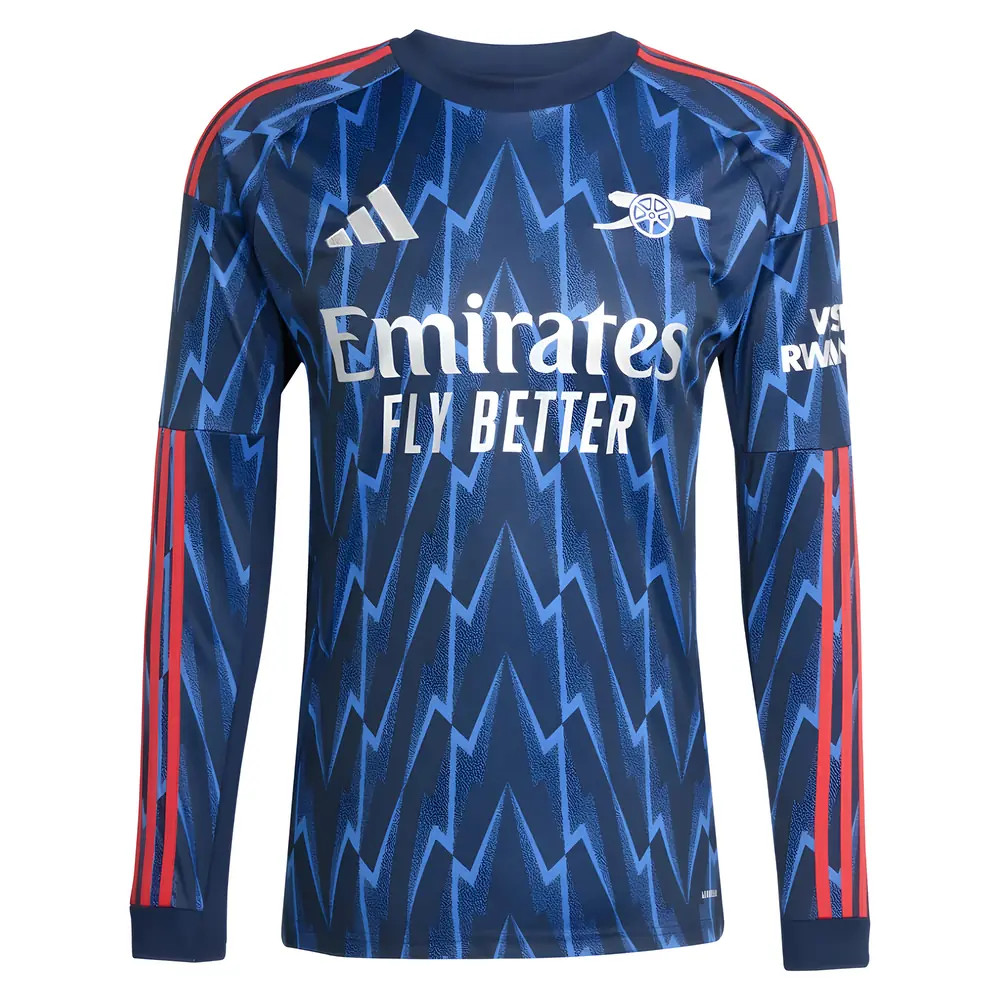 '25-'26 Arsenal Long Sleeve Away Shirt Polyester Made By: Adidas Men's Blue Xxl