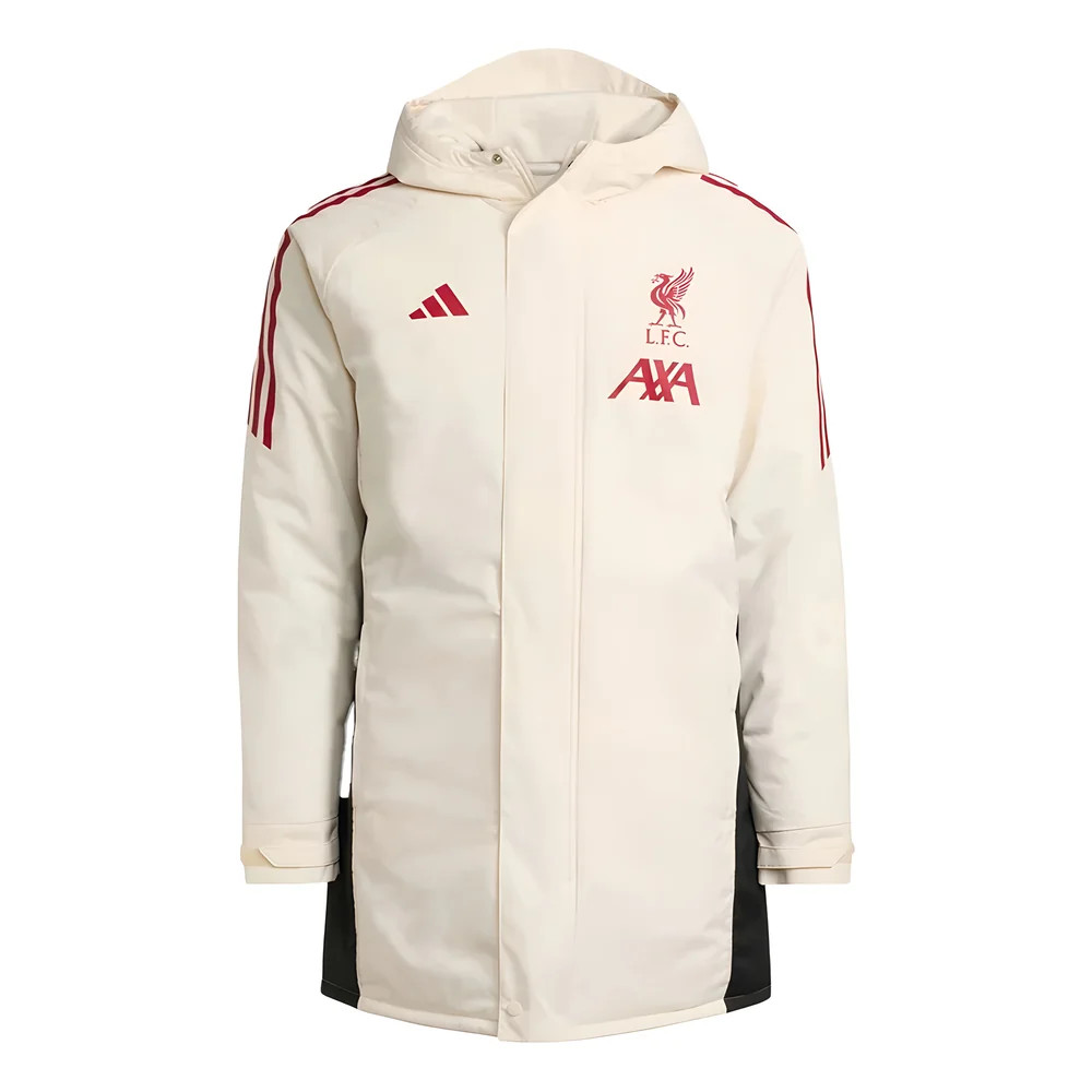 '25-'26 Liverpool Parka Jacket (White) Polyester Made By: Adidas Men's White Medium