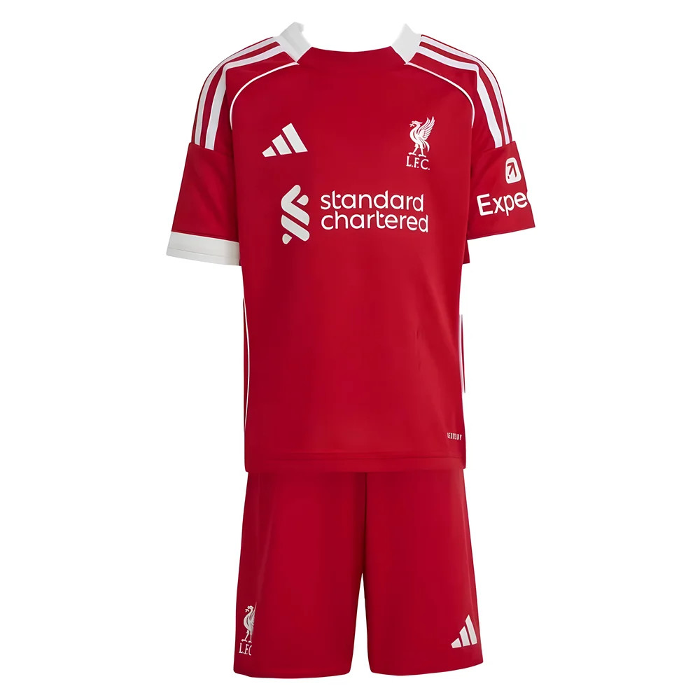 '25-'26 Liverpool Home Mini Kit Toddler's 4-5 Polyester Made By: Adidas Unisex Toddler Red 18-24 Mo