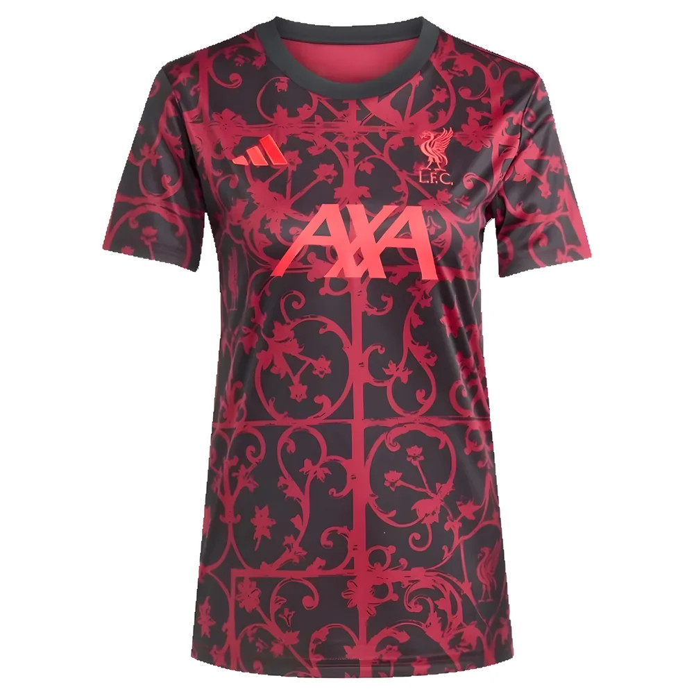 '25-'26 Liverpool Pre-Match Shirt (Black) - Polyester Made By: Adidas Women's Black Extra Large