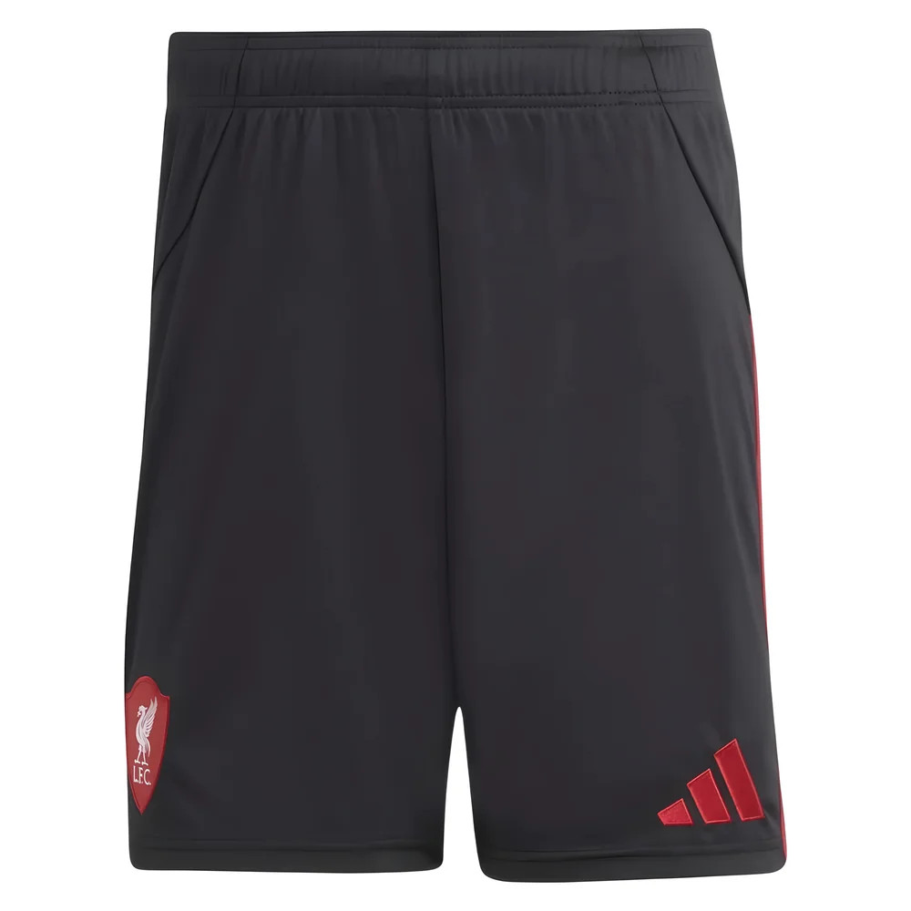 '25-'26 Liverpool Away Shorts (Black) - Kids 22 Waist Polyester Made By: Adidas Unisex Kids Black 24 Waist