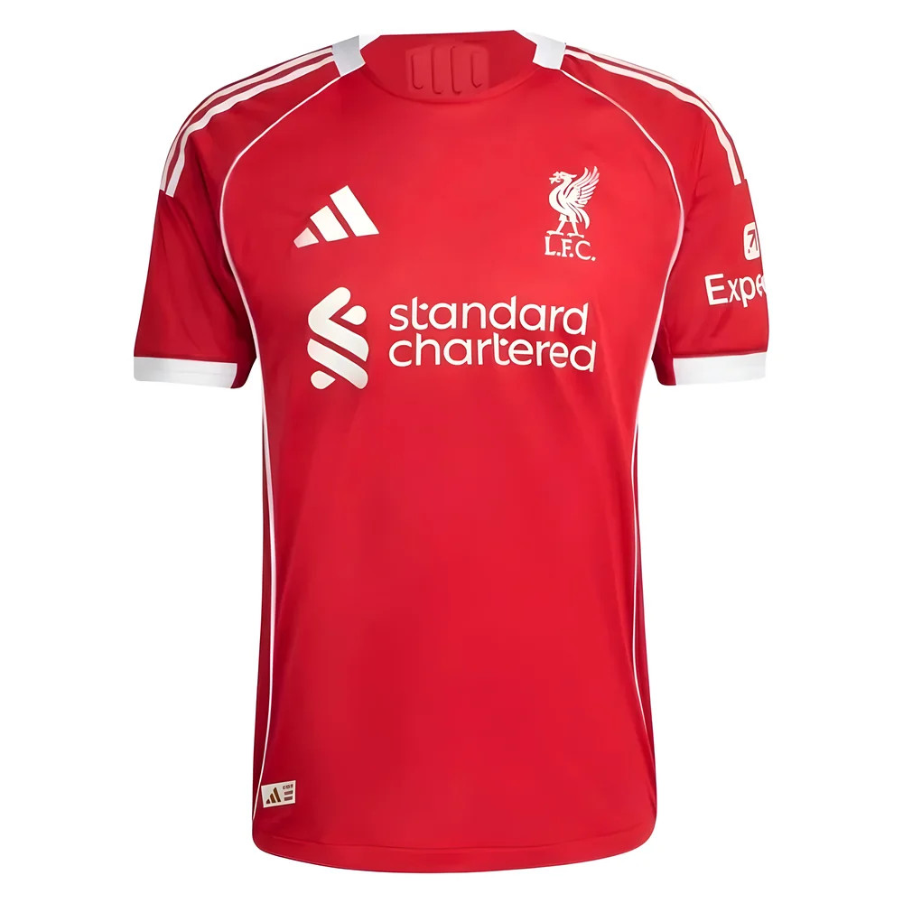 '25-'26 Liverpool Authentic Home Shirt Polyester Made By: Adidas Men's Red Xxl