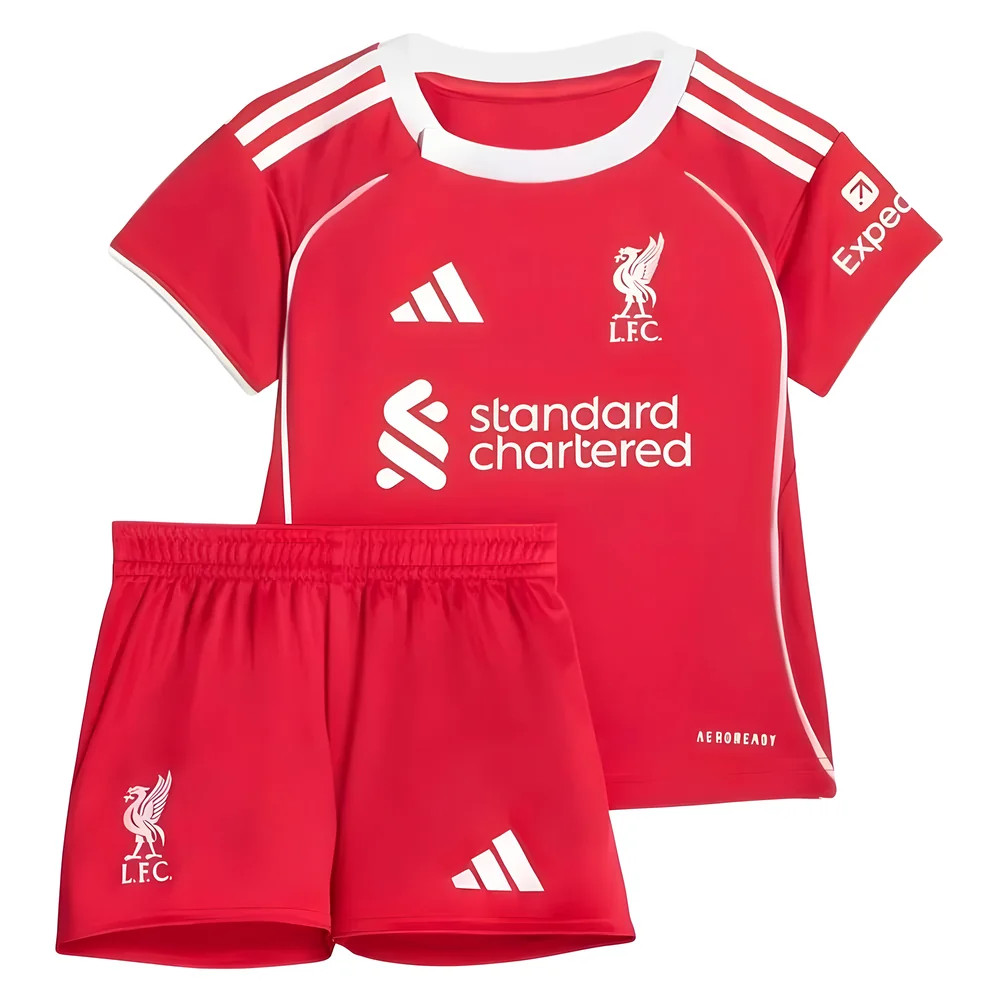 '25-'26 Liverpool Home Baby Kit Toddler's Polyester Made By: Adidas Unisex Toddler Red 6-9 Mo
