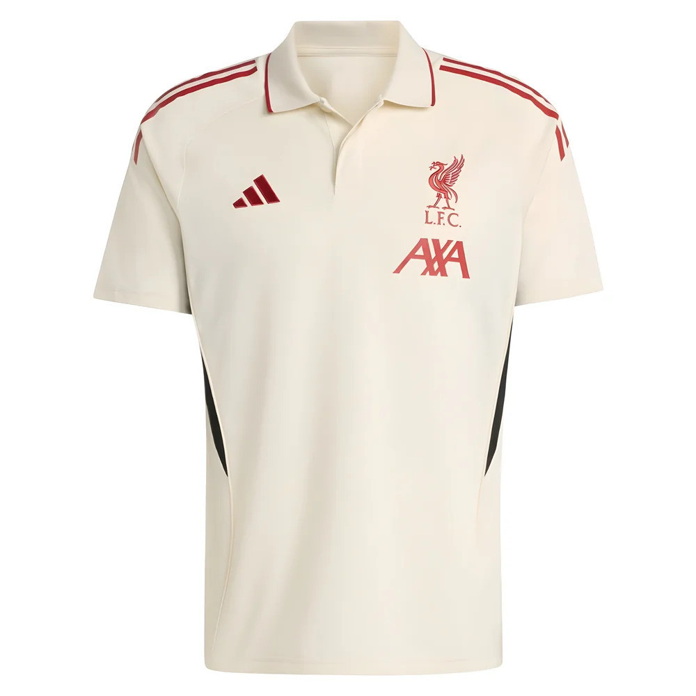 '25-'26 Liverpool Polo Shirt (White) Polyester Made By: Adidas Men's White Small