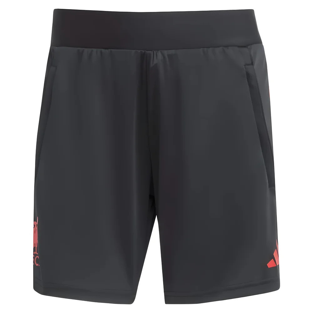 '25-'26 Liverpool Training Shorts (Black) - Kids 22 Waist Polyester Made By: Adidas Unisex Kids Black 30 Waist