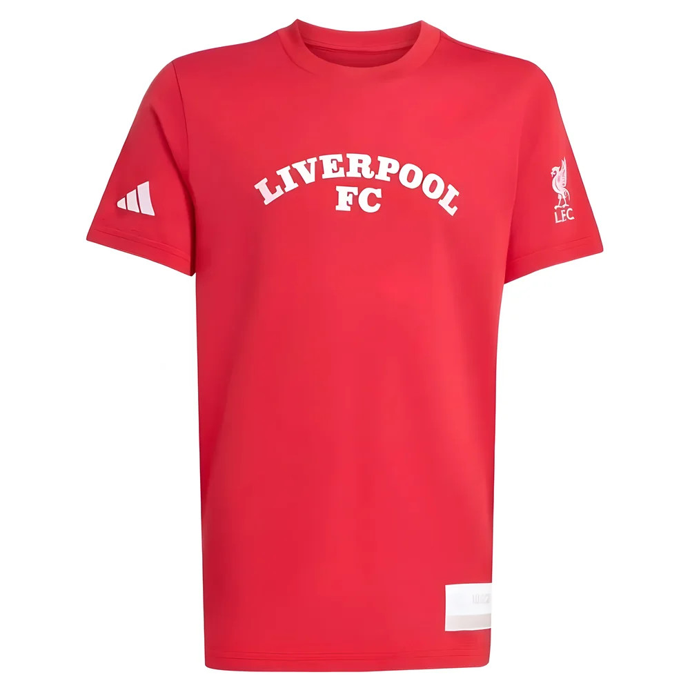 '25-'26 Liverpool Us Tee (Red) - Kids 7-8 Polyester Made By: Adidas Unisex Kids Red Size 15-16