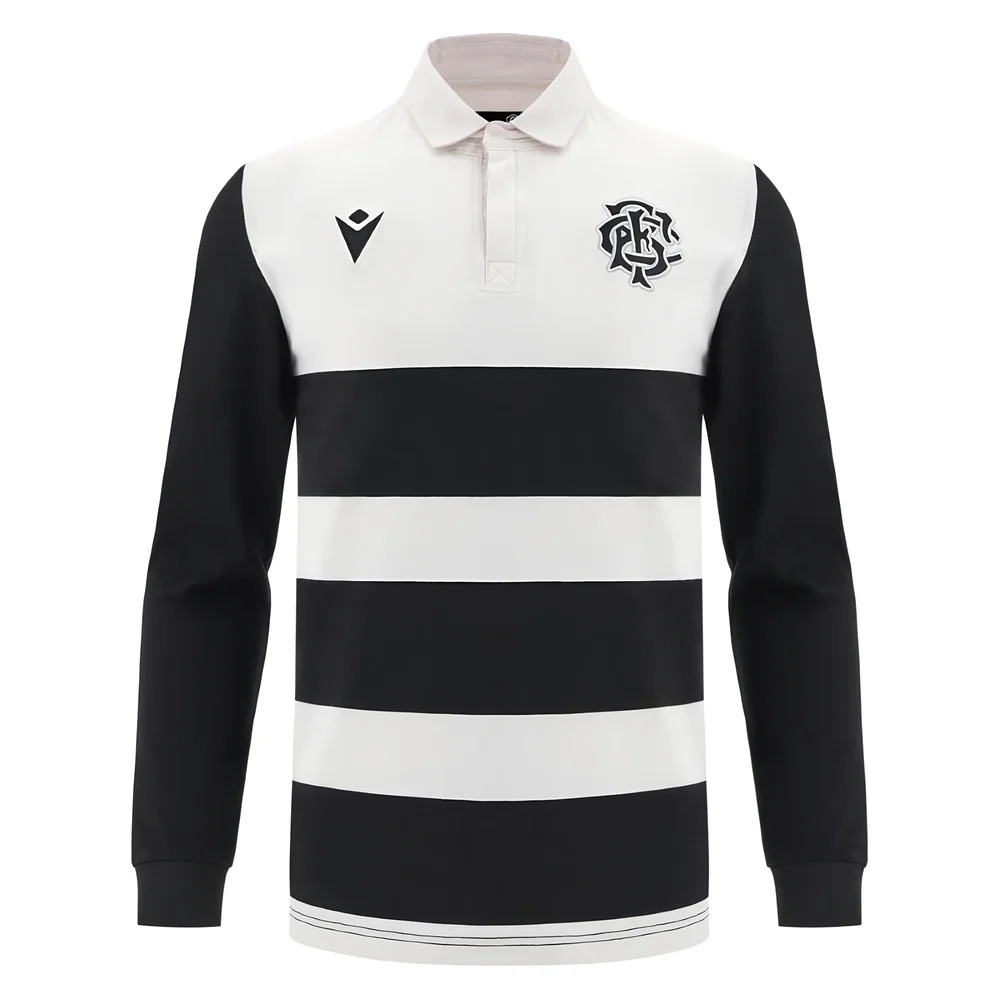 '24-'25 Barbarians Rugby Home Ls Cotton Replica Shirt Made By: Macron Men's White Medium