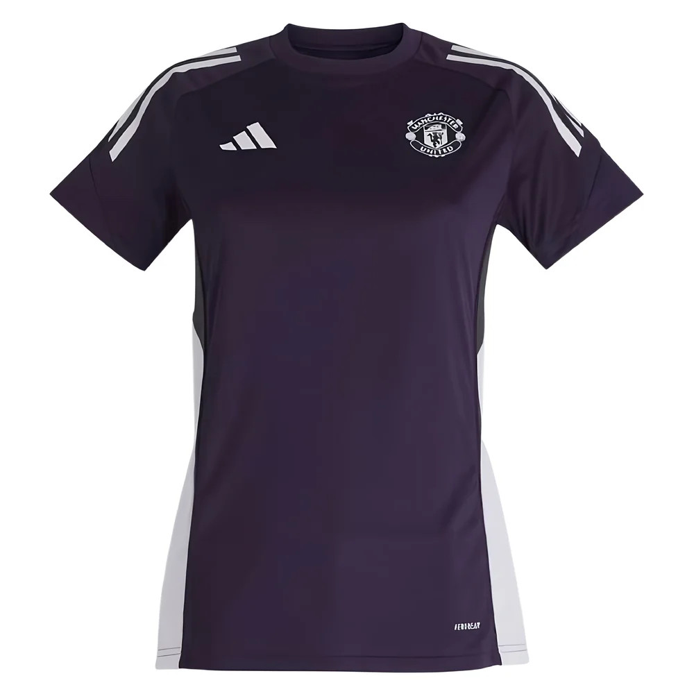 '25-'26 Man Utd Training Jersey (Aurora Plum) - Polyester Manchester United Made By: Adidas Women's Purple Large