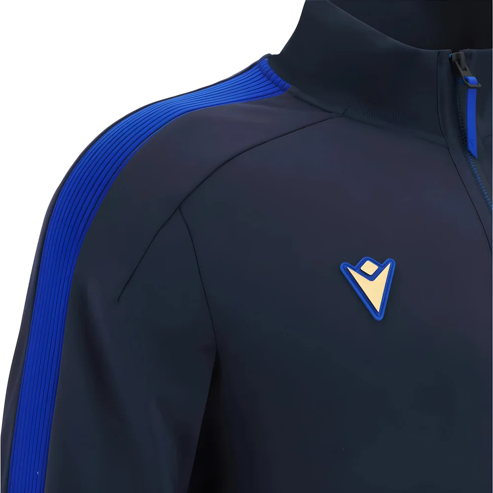 '25-'26 Italy Rugby Anthem Jacket (Navy) Polyester Made By: Macron Men's Navy Extra Large