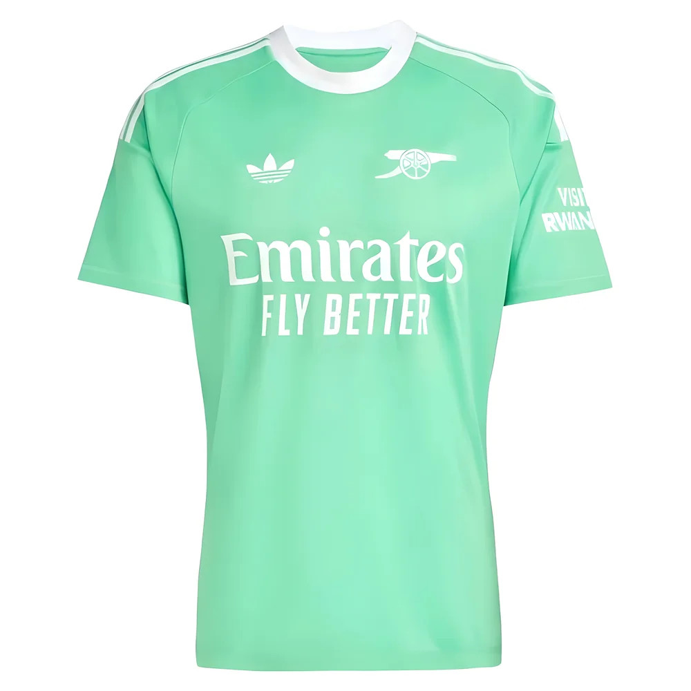 '25-'26 Arsenal Third Goalkeeper Shirt (Green) Polyester Made By: Adidas Men's Green Extra Large