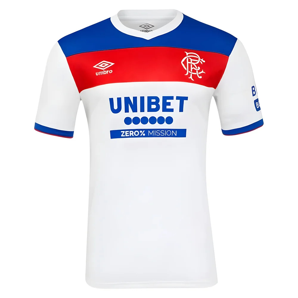 '25-'26 Rangers Away Shirt Polyester Made By: Umbro Men's White 4XL