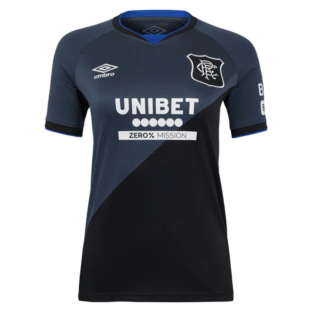 '25-'26 Rangers Third Shirt - Polyester Made By: Umbro Women's Black Extra Small