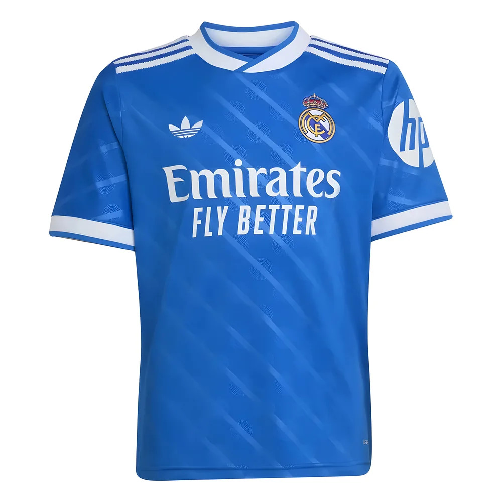 '25-'26 Real Madrid Third Shirt (Kids) Polyester Made By: Adidas Unisex Kids Blue Size 7-8