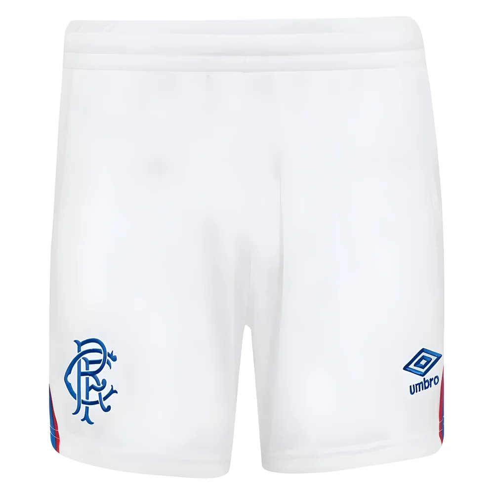 '25-'26 Rangers Away Shorts (White) - Kids Polyester Made By: Adidas Unisex Kids White Medium