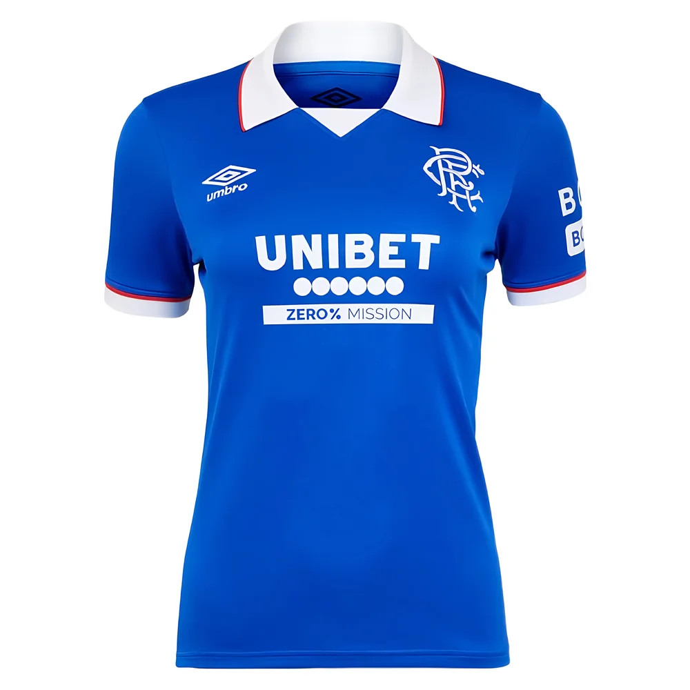 '25-'26 Rangers Home Shirt - Polyester Made By: Umbro Women's Blue Small